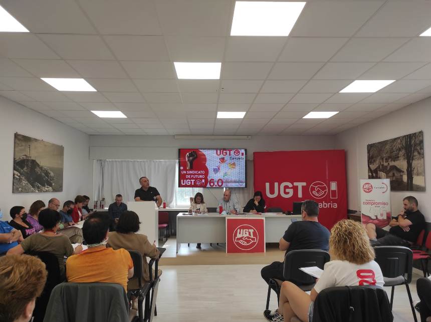 Imagen de archivo del último Comité Regional de UGT en Cantabria, celebrado en junio de 2023