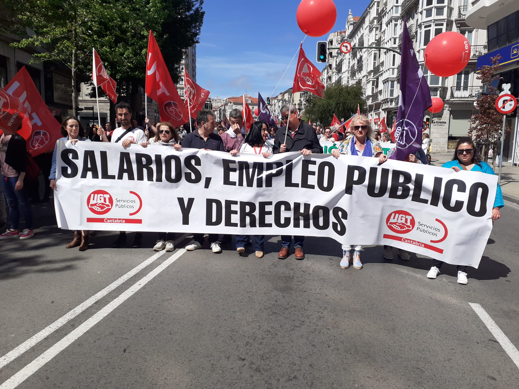 Manifestación. Pancarta FESP